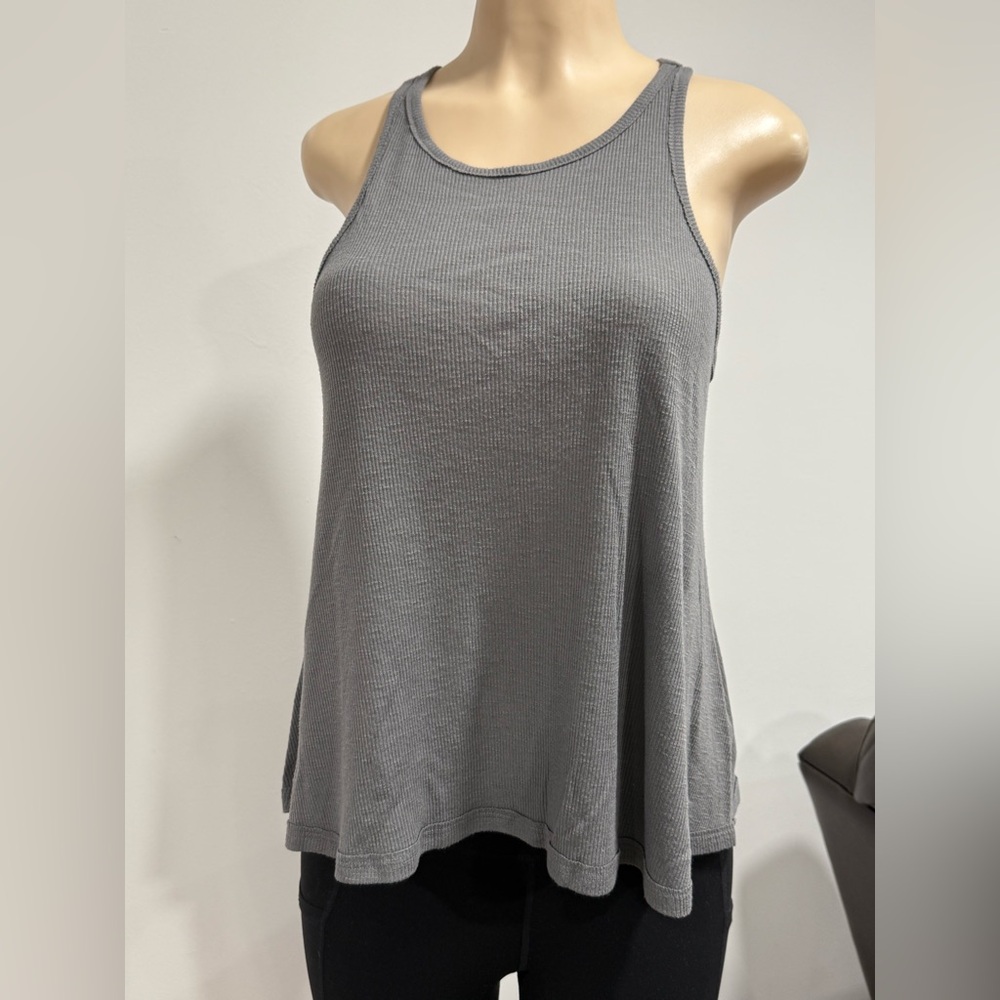 Free People Gray Relaxed Tank Top Size Small